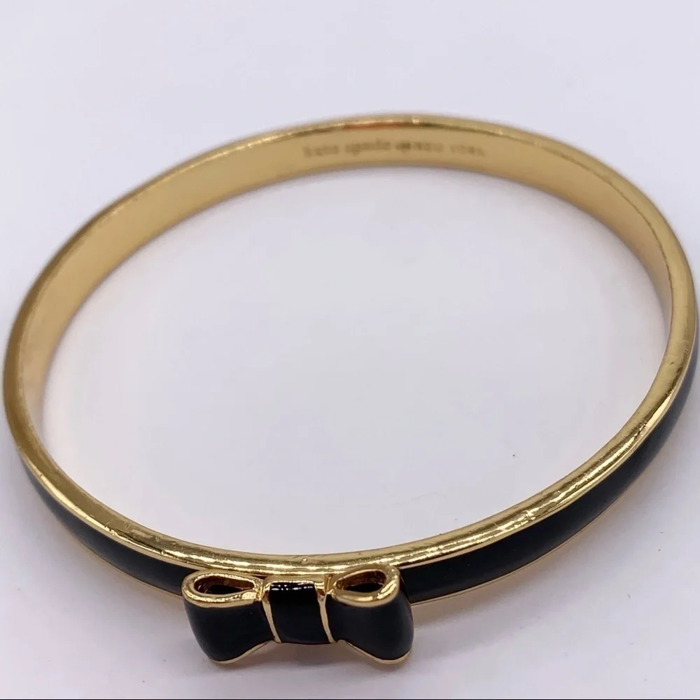 Kate Spade Take a Bow Black Bangle Bracelet - Picture 2 of 2